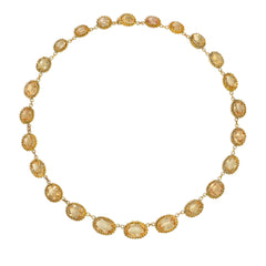 Antique topaz rivière necklace