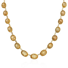 Antique topaz rivière necklace