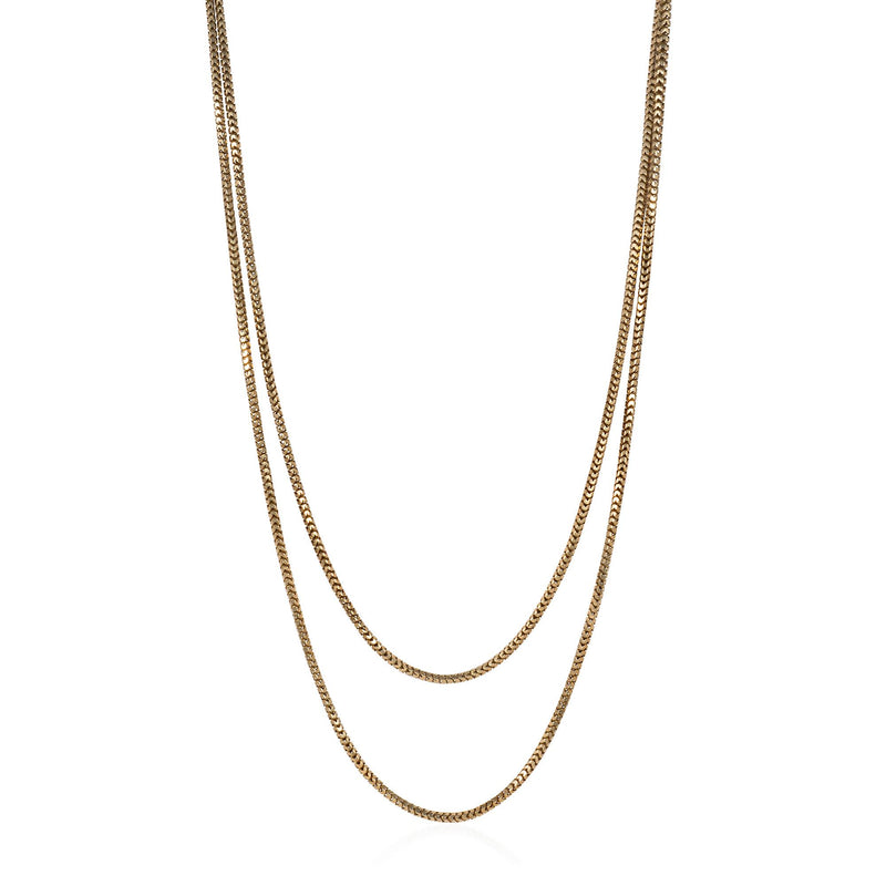 Antique gold long chain