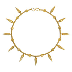 Modern Castellani Etruscan Revival gold necklace