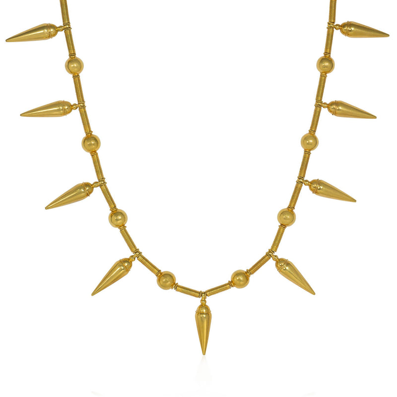 Modern Castellani Etruscan Revival gold necklace