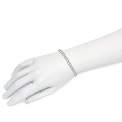 Art Deco tapering diamond line bracelet