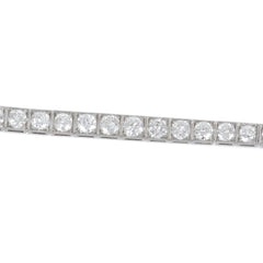 Art Deco tapering diamond line bracelet
