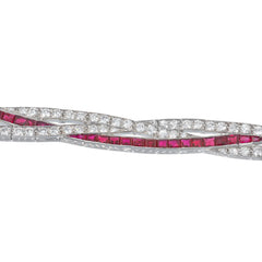 Art Deco J.E. Caldwell ruby and diamond bracelet