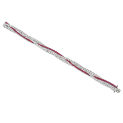 Art Deco J.E. Caldwell ruby and diamond bracelet