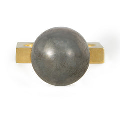 Cartier, Dinh Van for Cartier gold and steel ball ring