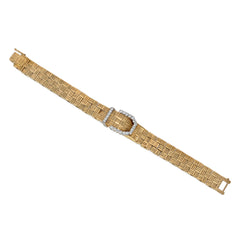 1950s Cartier gold and diamond bracelet watch