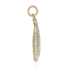 Art Deco diamond and platinum wishbone charm