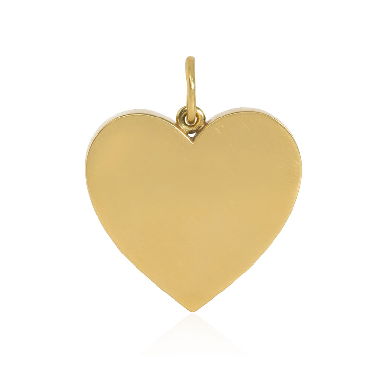 1970s Tiffany large gold heart pendant