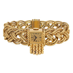 Boucheron Paris mid-century woven rope bracelet/watch