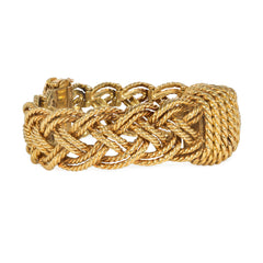 Boucheron Paris mid-century woven rope bracelet/watch