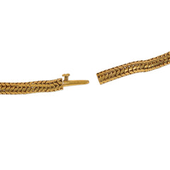 Antique gold snake chain necklace
