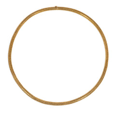 Antique gold snake chain necklace