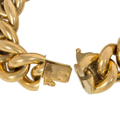 Retro French gold curblink bracelet
