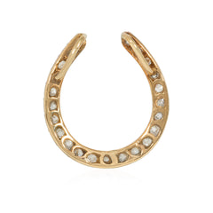 Antique diamond horseshoe pendant