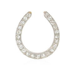 Antique diamond horseshoe pendant