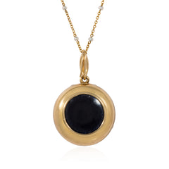 Antique pearl and diamond pendant locket and chain