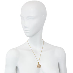 Antique pearl and diamond pendant locket and chain