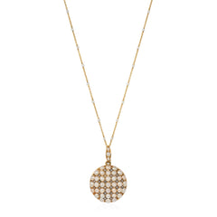 Antique pearl and diamond pendant locket and chain