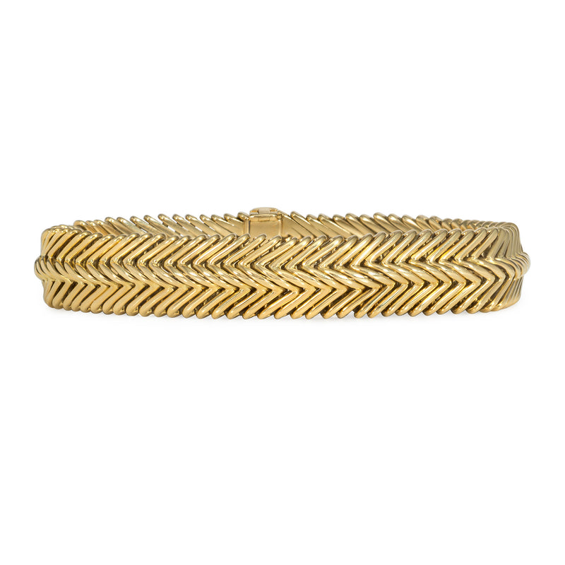 1950s Van Cleef & Arpels "Angel Hair" gold bracelet