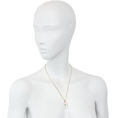 Victorian crystal and diamond cross pendant