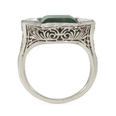 Marcus & Co. Art Deco diamond and tourmaline ring