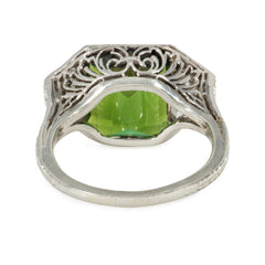 Marcus & Co. Art Deco diamond and tourmaline ring