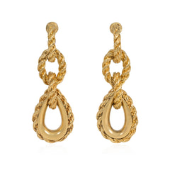 Hermès ropetwist gold pendant earrings