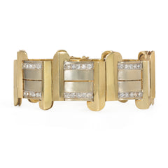 French Art Moderne panel bracelet