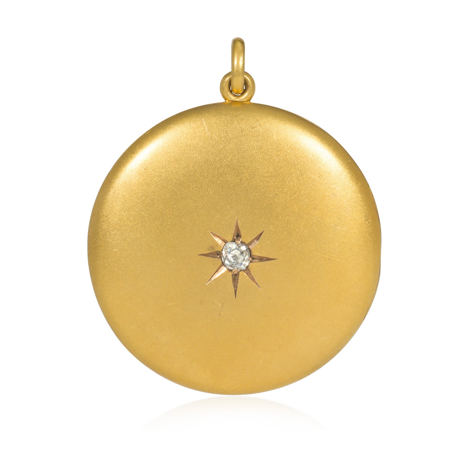 Large Diamond Locket Antique round gold and diamond locket – Kentshire