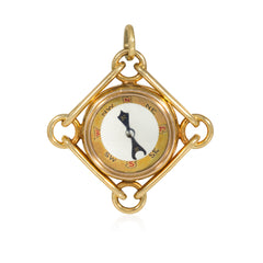 Antique compass charm pendant