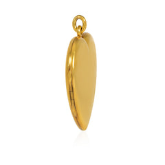 Antique oversized gold heart locket