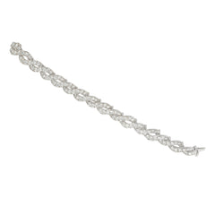 Mid-Century twisted diamond and platinum bracelet