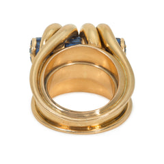 Retro French interchangeable gem-set ring