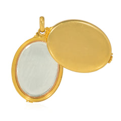 Antique French gold mirror pendant