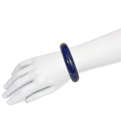 Lapis and gold bangle bracelet