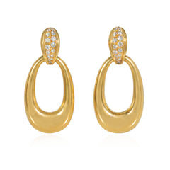 Cartier, Paris interchangeable doorknocker earrings in gold, malachite, and chrysoprase