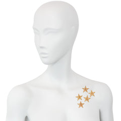 Set of antique topaz star pins
