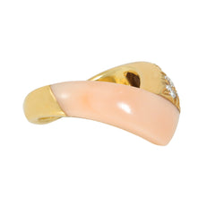Van Cleef & Arpels coral and diamond ring