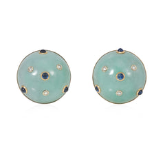 Trianon Sapphire diamond and hardstone earrings