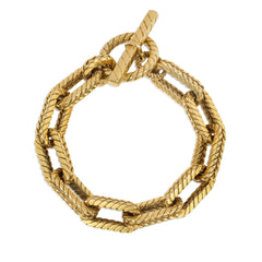 Tiffany and Co. gold nautical mariner link bracelet