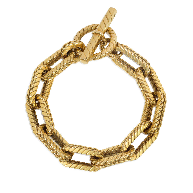 Tiffany and Co. gold nautical mariner link bracelet