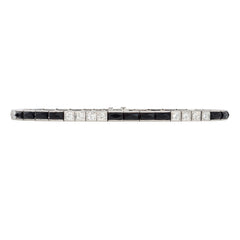 J.E Caldwell onyx and diamond line bracelet
