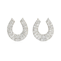 Art Deco diamond horseshoe earrings