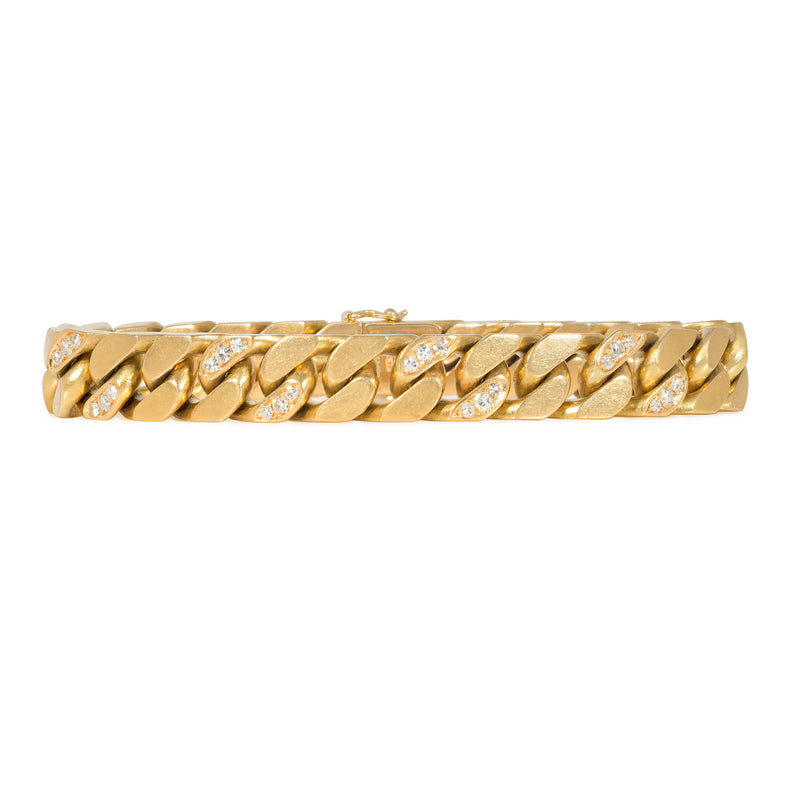 Bulgari diamond and gold reversible curblink bracelet