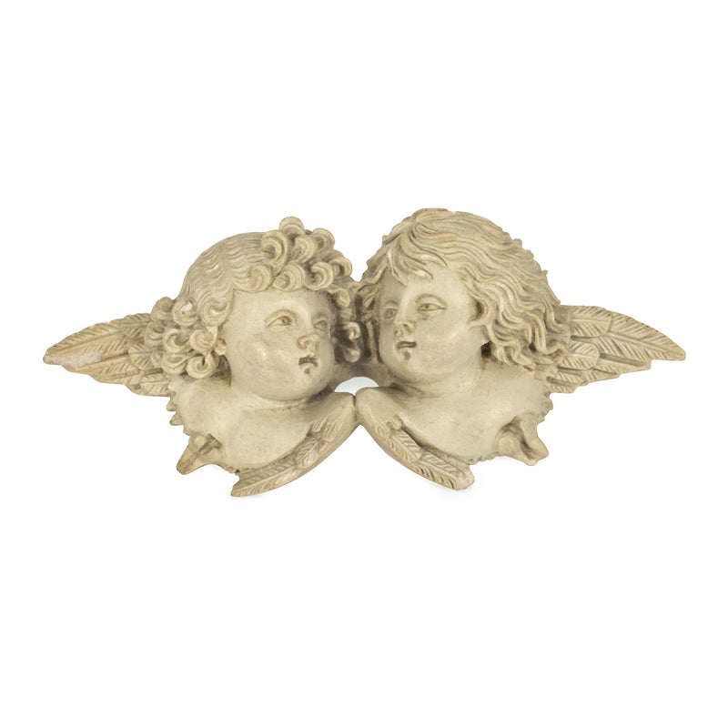 Antique Italian carved lava Putti brooch