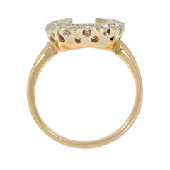 Mid-Century diamond horseshoe ring