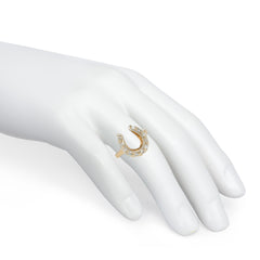 Mid-Century diamond horseshoe ring