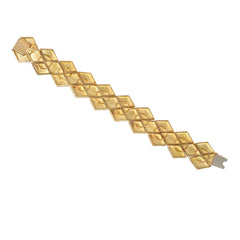 Mid-Century Georges Lenfant for Cartier gold lozenge link bracelet