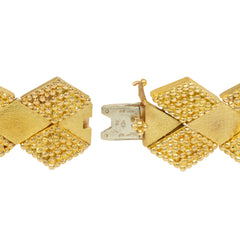 Mid-Century Georges Lenfant for Cartier gold lozenge link bracelet